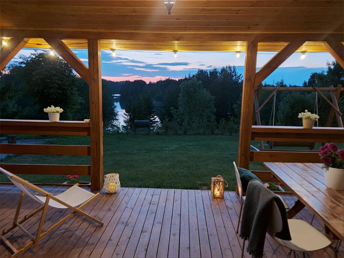 Domek Z Kominkiem Nad Jeziorem Z Jacuzzi Ogrodowym Sumowo (Sejny) Exterior foto