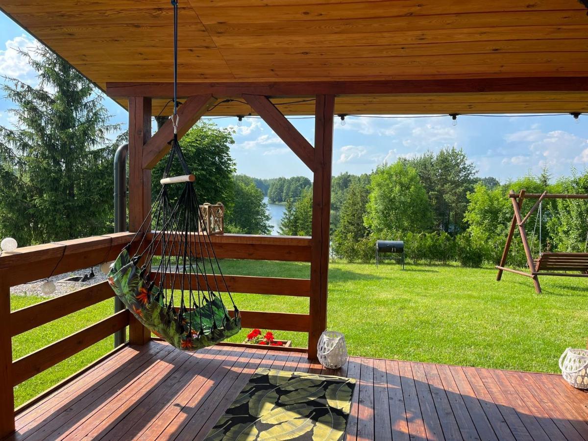 Domek Z Kominkiem Nad Jeziorem Z Jacuzzi Ogrodowym Sumowo (Sejny) Exterior foto