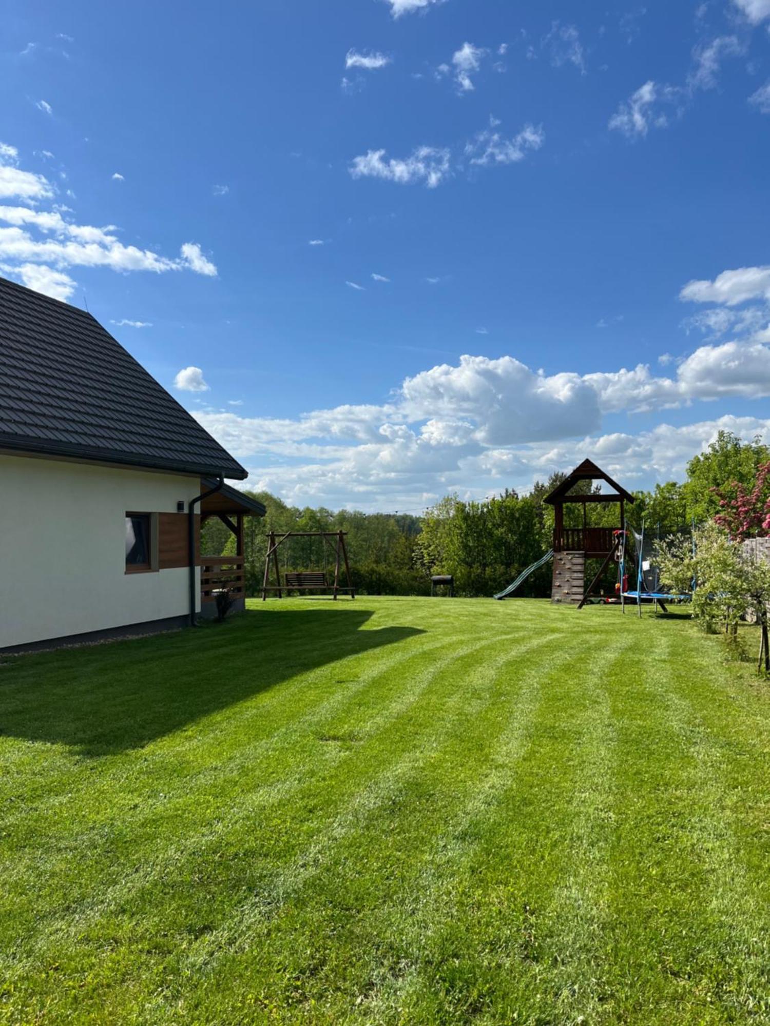 Domek Z Kominkiem Nad Jeziorem Z Jacuzzi Ogrodowym Sumowo (Sejny) Exterior foto